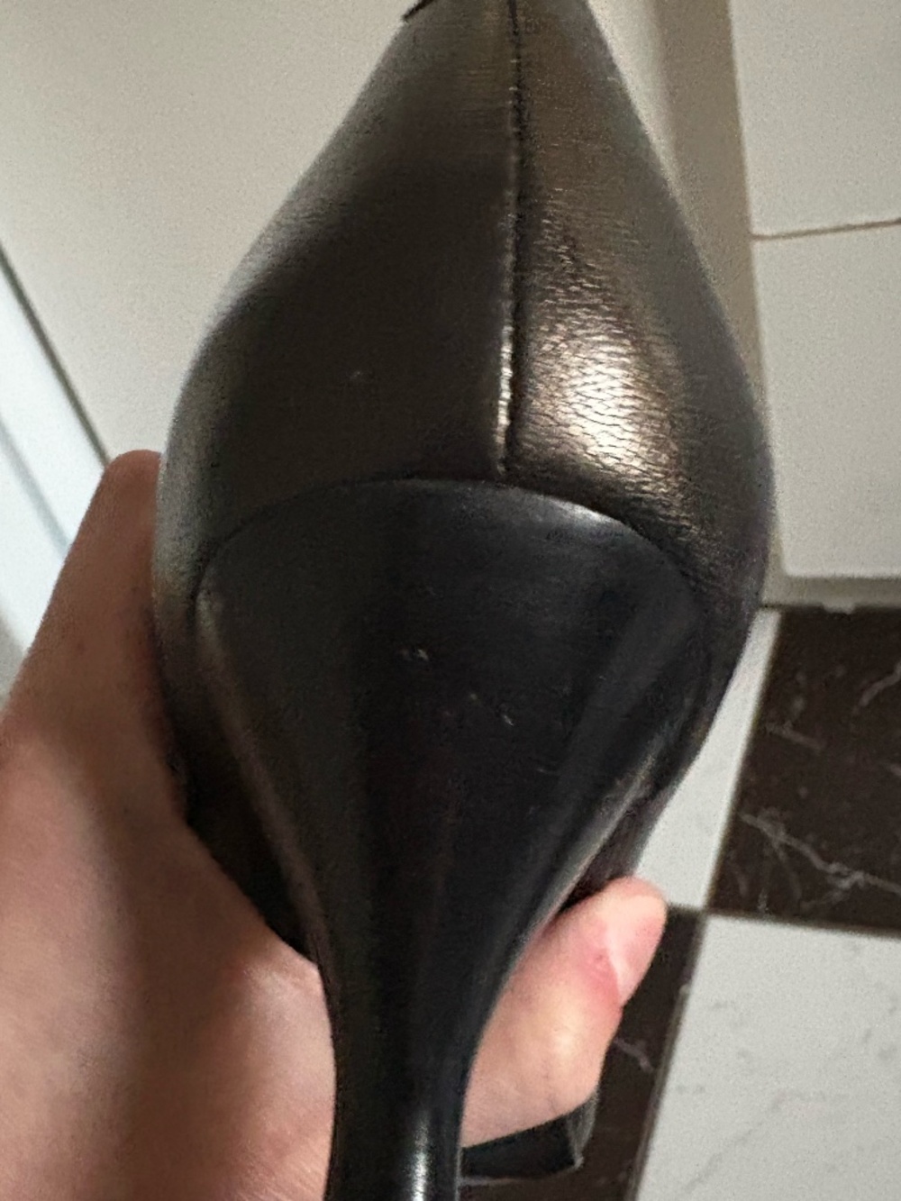 Kenneth Cole New York Women's Size 40 Leather Brown Metallic Heels - Picture 10 of 13